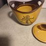 Vintage Japanese Pottery Tea Caddy Pot with Ship Design IN GOOD CONDITION. Image 2