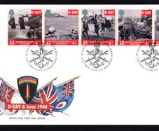 1994 Great Britain 50th Anniversary of D-Day Commemorative Stamps Royal Mail Addressed Stamp First Day Cover (FDC)