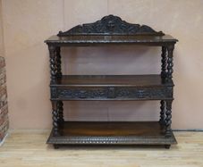 Victorian Oak Green Man Dumb Waiter