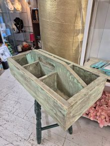 Vintage solid wood Tidy trough caddy