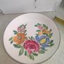 Traditional Hungarian Hand Panted Ceramic Plate, Hungarian Pottery, Folk Plate, Antique Peasant Plate Image 3