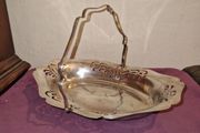 Vintage Unett Plate Silver Fruit/Eggs Carry Basket