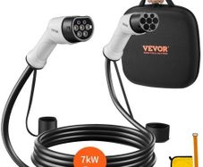 Type 2 to Type 2 EV Charging Cable, 32Amp, 7kW 5 Meters Single Phase Electric Vehicle Car Charging Cable, IP66 Waterproof w Carry Bag, for IEC62196 EV & Plug-in Hybrid Electric Vehicle