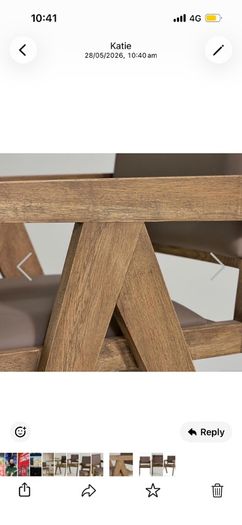 dining chairs - Grey oak frame | Luxurious leather seat and back | Mid-Century design | Rustic luxe style with Scandinavian edge