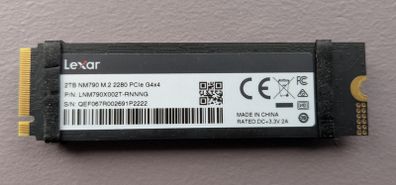 New Lexar NM790 2TB M.2 NVMe with heatsink