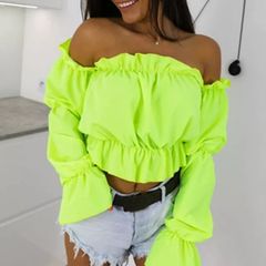 Shoulder crop top M