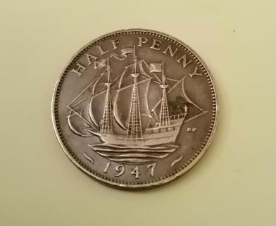 1947 George VI UK Half Penny
