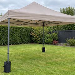 Beige Pop Up Gazebo with Weight Bags Like New