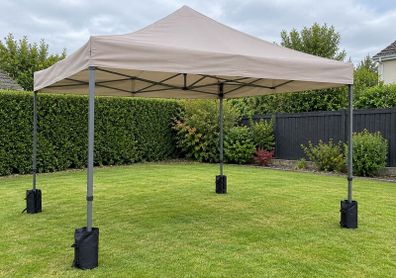 Beige Pop Up Gazebo with Weight Bags Like New