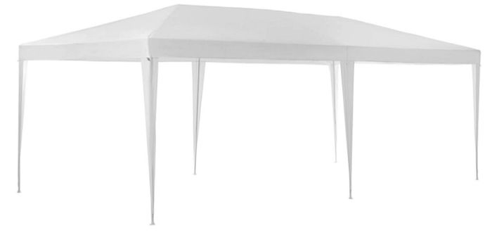 3 x 6 m Party Garden Waterproof Marque Gazebo Tent Marquee with 6 Sides Panels, White