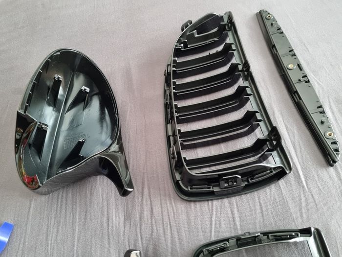 BMW 3 Series E90 E91 Pre-Lci Kidney Grilles & Mirror Covers Set Brand New