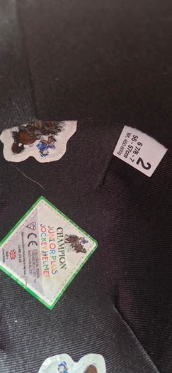 childs horse riding helmet and body protector