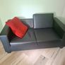 black leather sofa Image 2