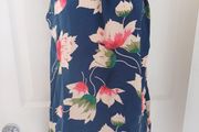 Navy Floral Top by Solo Size 12