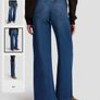 Lee Dark Blue Stella High Rise Wide Leg Jeans 28W31L Image 2