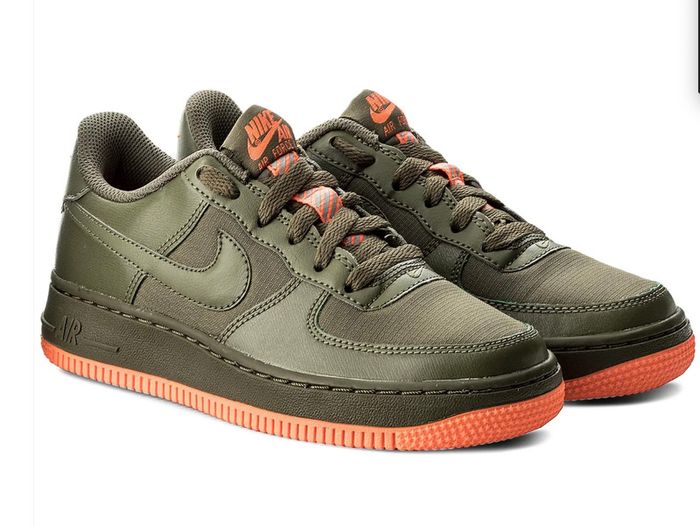 Nike Air Force 1 LV8 PRM Olive Green Orange UK4.5 Brand New and Unworn
