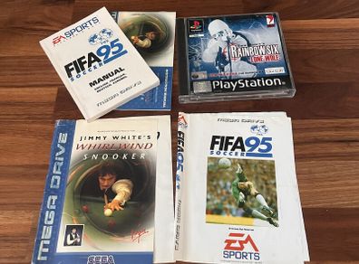 Retro game manuals - PS1 case - Mega Drive - PlayStation inserts