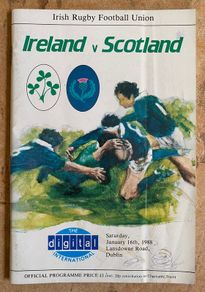 Very Rare 1988 Ireland v Scotland - Five Nations Championship Programme