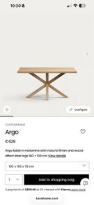 Kave Dining Table (Argo) - used but in perfect condition