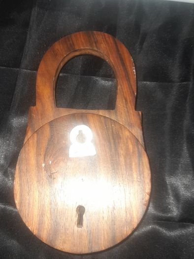 Brass and Wood Lock Key Holder