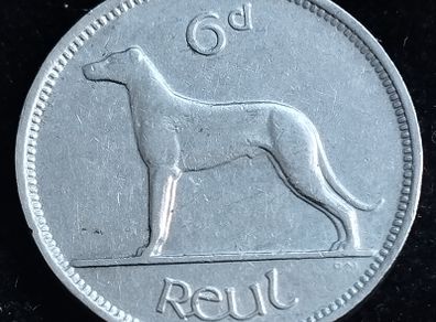Ireland - 1940 - 6 Pence - Wolfhound - KM.13 - [#2055]
