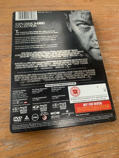 The Ultimate Bourne Collection STEELBOOK - 3 disc dvd set.