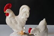 Rooster and Hen Vintage Salt and Pepper Shaker Set