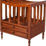 Newspaper Rack CANTERBURY Mahogany Magazine Holder Image 3