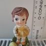 Vintage Figurine girl in yellow dress with turtle Image 5