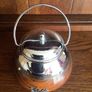 Vintage Wooden Oak and Chrome Loose Tea Canister Image 5