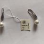 silver pendant and drop earrings with pearl Image 3
