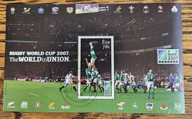 Ireland: 2007,  Rugby World Cup, France, Mint Never Hinged Minature Sheet