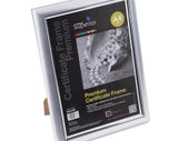 Snap De Luxe Certificate Frame Holds Standard A4 Certificates W210xD25xH297mm Silver