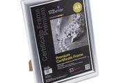 Snap De Luxe Certificate Frame Holds Standard A4 Certificates W210xD25xH297mm Silver