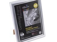 main image for ad Snap De Luxe Certificate Frame Holds Standard A4 Certificates W210xD25xH297mm Silver