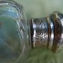Antique Edwardian 1800s Set 5 Sterling Silver Cut Glass Vanity Pin Bottles Jars Image 5