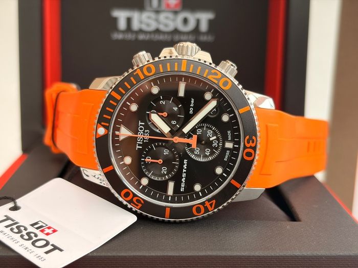 Tissot Seastar 1000 T120.417.17.051.01 Silver Orange Black Mens