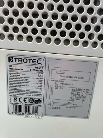 Trotec dehumidifier