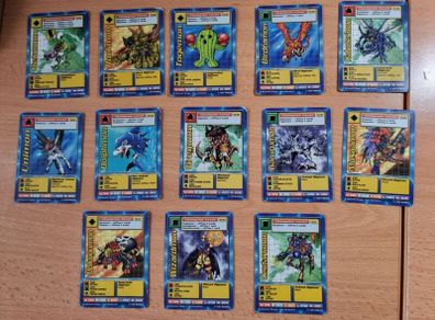 13 Champion level Digimon cards. 1999.
