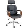 Office chair, office chair with removable headrest height adjustable and tilt function, 66x65x125cm, black Image 4