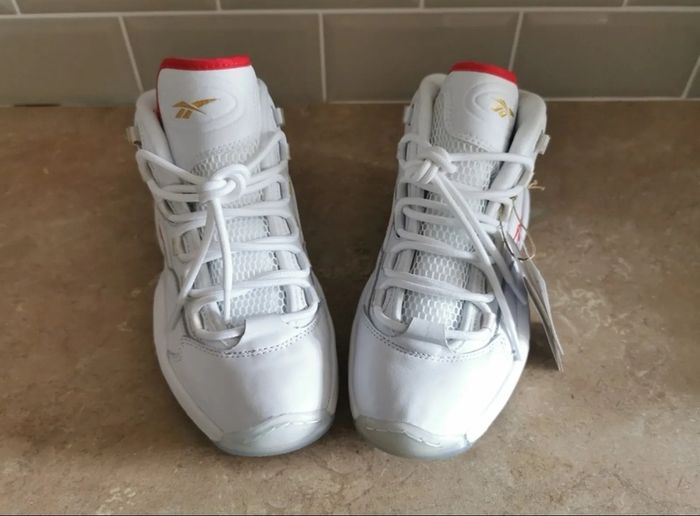 Reebok Classics Question Mid GX0230 White Red 6 Limited New Size EUR40.5 US8 UK7