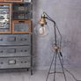 Vintage Industrial Tripod Table Lamp Factory Style Image 2
