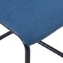 Cantilever Dining Chairs 4 pcs Blue Fabric Image 2