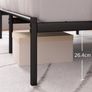 Double Bed Frame with Headboard 4ft6 135 x 190 cm 14 Height Metal Bed Base with Steel Slat Support  Storage Space Underneath - Modern Design - Easy Assembly - Black Image 4