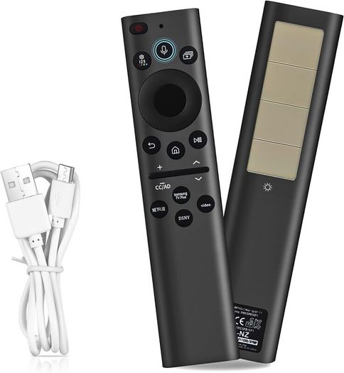 BN59-01385A Remote Control Compatible with Samsung Solar Voice Remote Control with Eco-Solar Charging (Light/USB-C), Voice Search, Compatible with Samsung QLED/4K/8K Crystal UHD 2018-2025 TVs