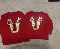 Matching Christmas jumpers 3-4, 5-6