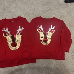 Matching Christmas jumpers 3-4, 5-6