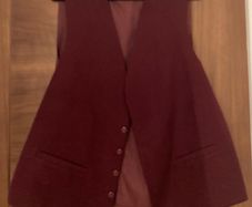 Mens Burgundy Waist Coat