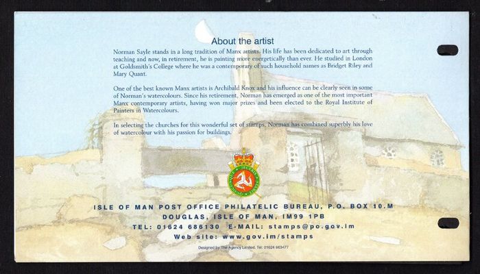 1999 Isle of Man Christmas Churches Commemorative Stamps Presentation Pack