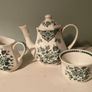 Royal Staffordshire Old Pekin ironstone J and G  Meakin teapot sugar bowl and jug . Image 2
